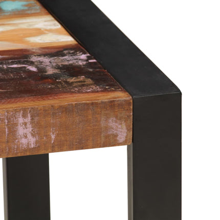 Table Basse 120X60X40 Cm Bois De Récupération Solide Noir