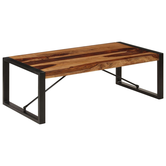 Table Basse 120X60X40 Cm Bois Massif Noir