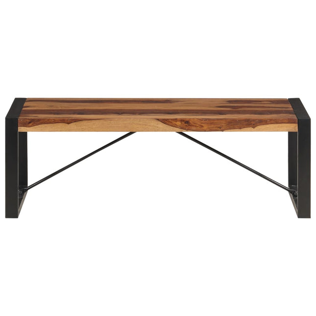 Table Basse 120X60X40 Cm Bois Massif Noir