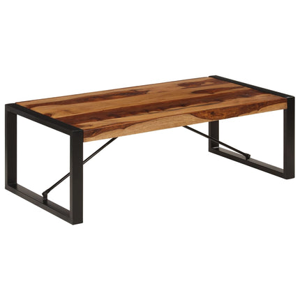Table Basse 120X60X40 Cm Bois Massif Noir