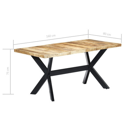 Table À Manger Bois De Manguier Massif Brut