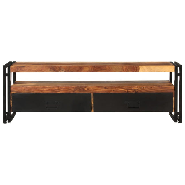 Meuble Tv 120X30X40 Cm Bois De Sesham Solide