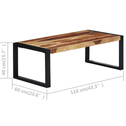 Table Basse 110X60X40 Cm Bois Massif