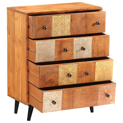 Commode À Tiroirs Bois D'acacia Massif