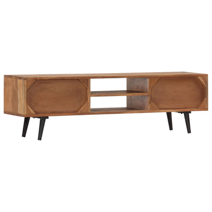 Meuble Tv 140X30X40 Cm Bois Solide D'acacia