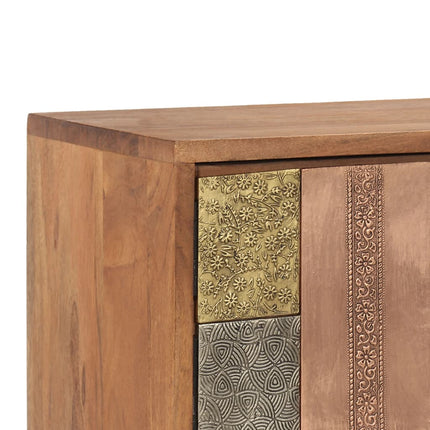 Meuble Tv 140X30X40 Cm Bois Solide D'acacia