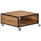 Table Basse 70X70X32 Cm Bois Solide D'acacia