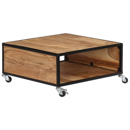 Table Basse 70X70X32 Cm Bois Solide D'acacia