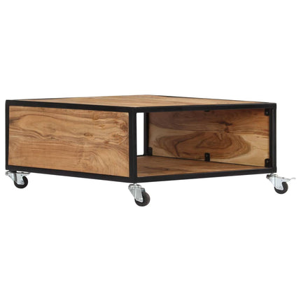 Table Basse 70X70X32 Cm Bois Solide D'acacia