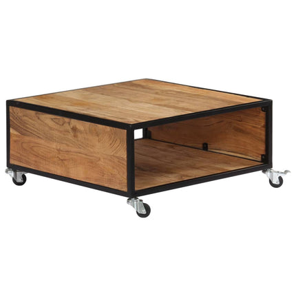 Table Basse 70X70X32 Cm Bois Solide D'acacia