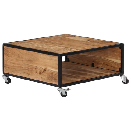 Table Basse 70X70X32 Cm Bois Solide D'acacia