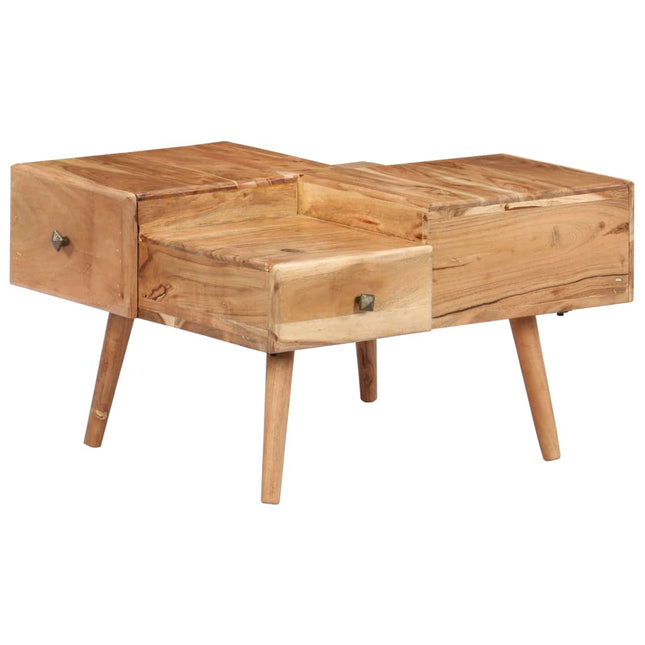 Table Basse 70X60X42 Cm Bois Solide D'acacia