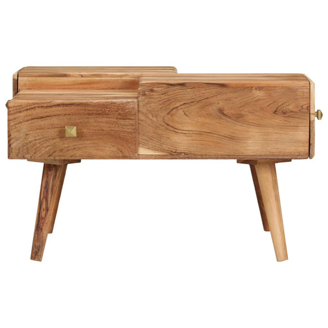 Table Basse 70X60X42 Cm Bois Solide D'acacia