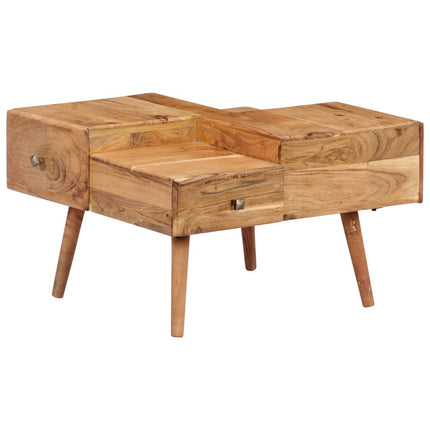 Table Basse 70X60X42 Cm Bois Solide D'acacia