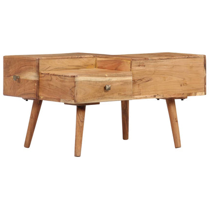 Table Basse 70X60X42 Cm Bois Solide D'acacia