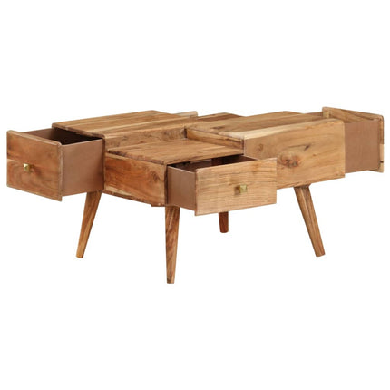 Table Basse 70X60X42 Cm Bois Solide D'acacia