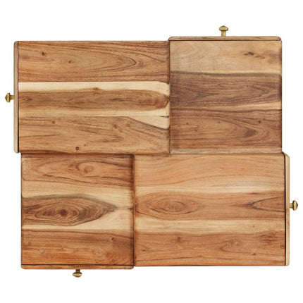 Table Basse 70X60X42 Cm Bois Solide D'acacia
