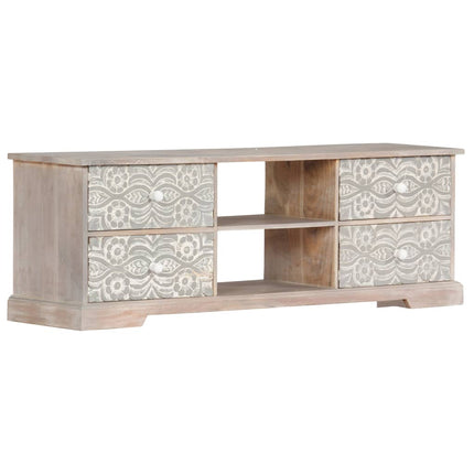 Meuble Tv 120X30X40 Cm Bois D'acacia Massif