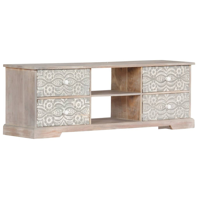 Meuble Tv 120X30X40 Cm Bois D'acacia Massif