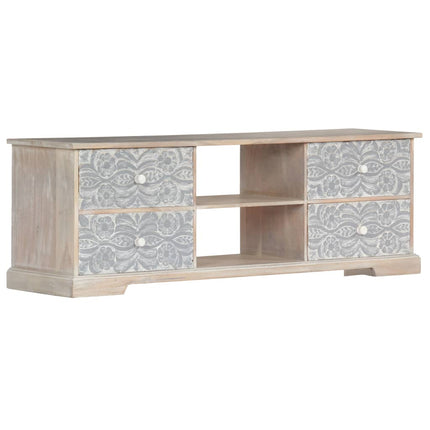 Meuble Tv 120X30X40 Cm Bois D'acacia Massif