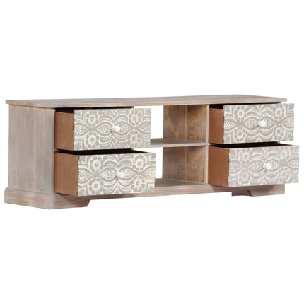 Meuble Tv 120X30X40 Cm Bois D'acacia Massif