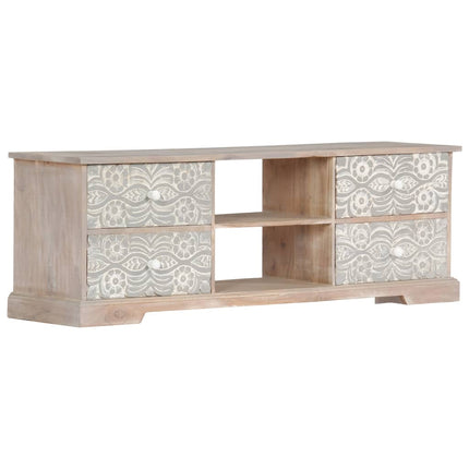 Meuble Tv 120X30X40 Cm Bois D'acacia Massif