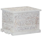 Boîte De Rangement 58X40X40 Cm Bois D'acacia Solide