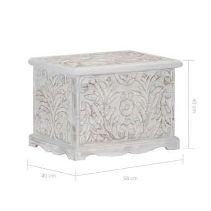 Boîte De Rangement 58X40X40 Cm Bois D'acacia Solide