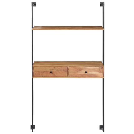 Bureau Mural 90X40X170 Cm Bois D'acacia Solide