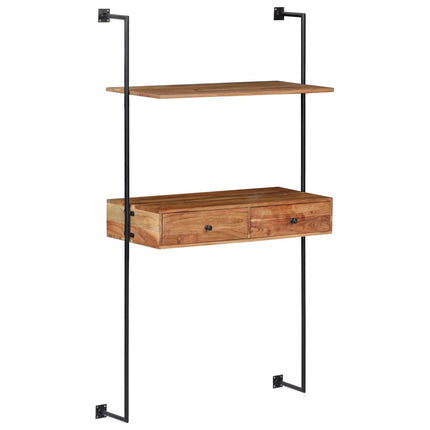 Bureau Mural 90X40X170 Cm Bois D'acacia Solide