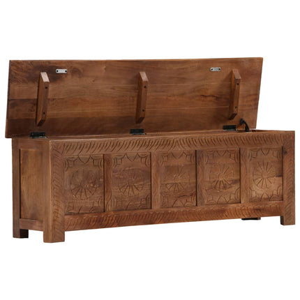 Boîte De Rangement 120X30X40 Cm Bois De Manguier Solide