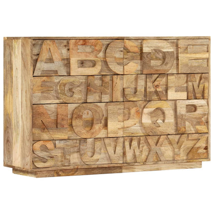 Meuble Alphabétique Avec 6 Tiroirs 120X35X79 Cm Manguier Massif