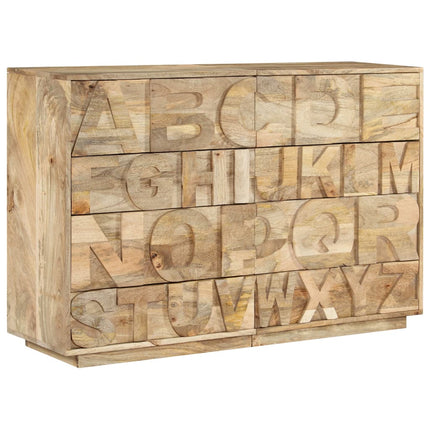 Meuble Alphabétique Avec 6 Tiroirs 120X35X79 Cm Manguier Massif