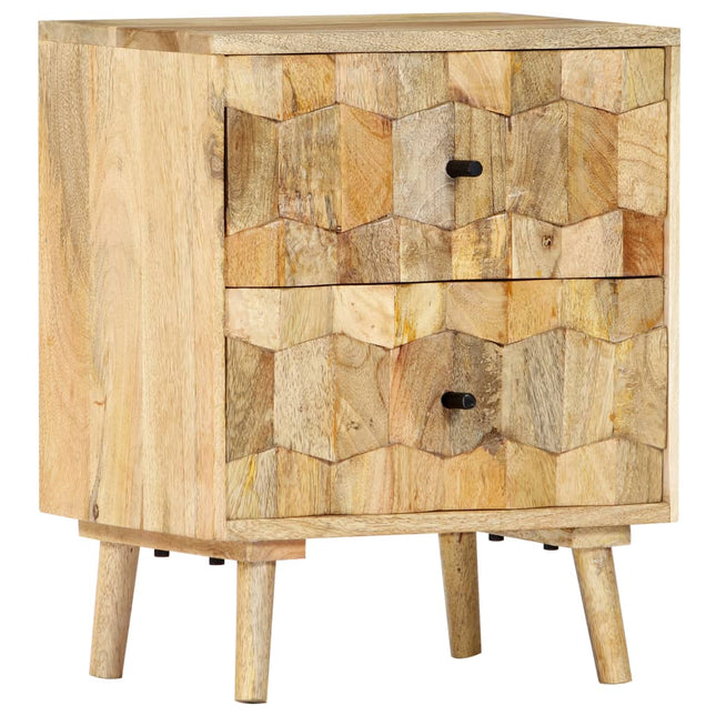 Table De Chevet 40X30X50 Cm Bois De Manguier Massif