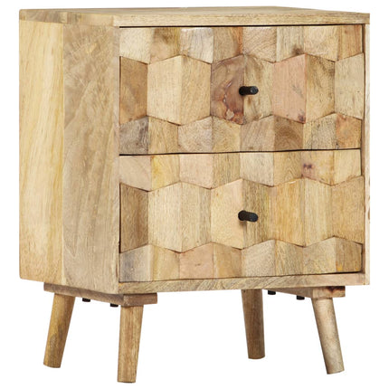 Table De Chevet 40X30X50 Cm Bois De Manguier Massif