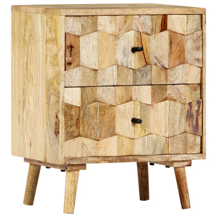 Table De Chevet 40X30X50 Cm Bois De Manguier Massif