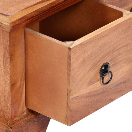 Table Basse 66X70X35 Cm Bois Solide D'acacia