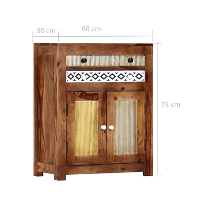 Armoire Latérale 60X30X75 Cm Bois Massif