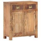 Buffet 65X30X75 Cm Bois De Manguier Massif Brut