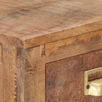 Buffet 65X30X75 Cm Bois De Manguier Massif Brut