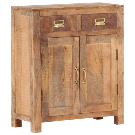 Buffet 65X30X75 Cm Bois De Manguier Massif Brut