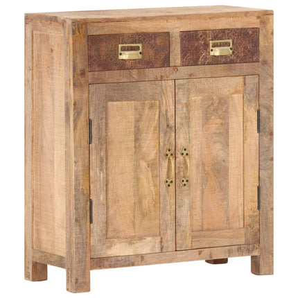 Buffet 65X30X75 Cm Bois De Manguier Massif Brut