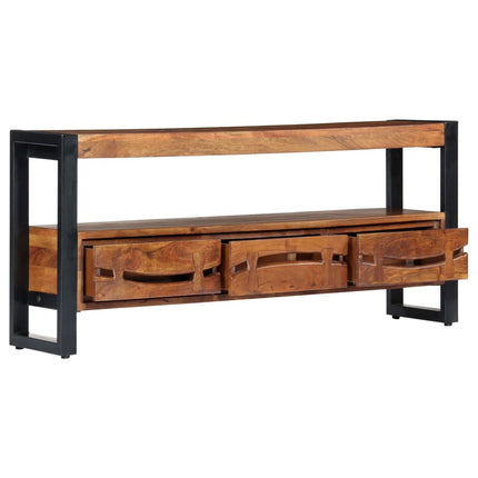 Meuble Tv 140X30X45 Cm Bois D'acacia Massif