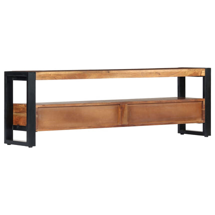 Meuble Tv 140X30X45 Cm Bois D'acacia Massif