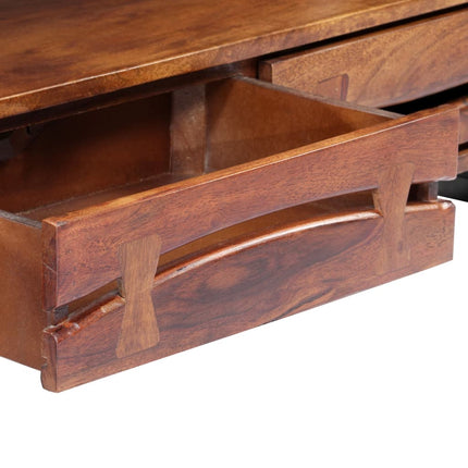 Meuble Tv 140X30X45 Cm Bois D'acacia Massif