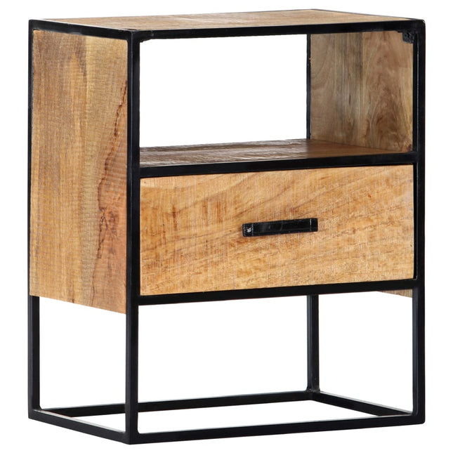 Table De Chevet 40X30X50 Cm Bois De Manguier Massif