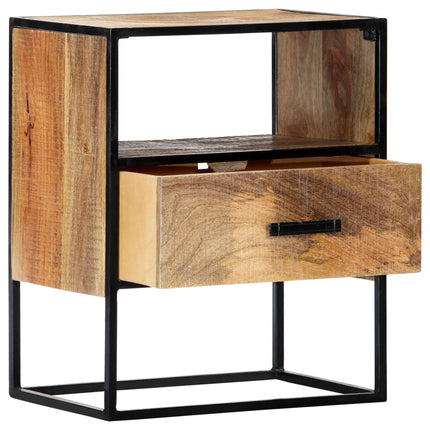 Table De Chevet 40X30X50 Cm Bois De Manguier Massif