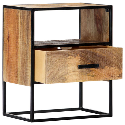 Table De Chevet 40X30X50 Cm Bois De Manguier Massif