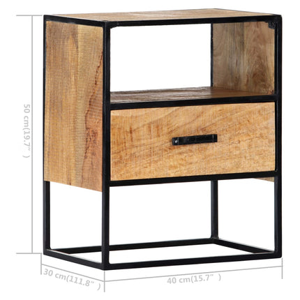 Table De Chevet 40X30X50 Cm Bois De Manguier Massif