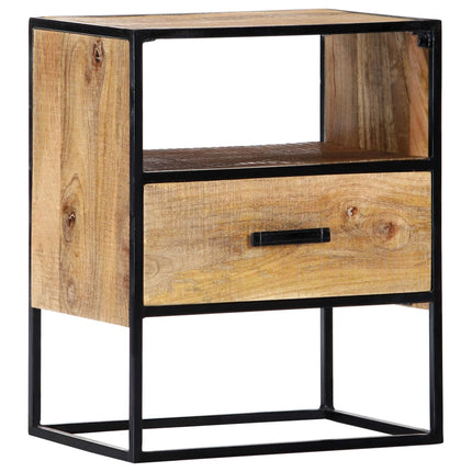 Table De Chevet 40X30X50 Cm Bois De Manguier Massif